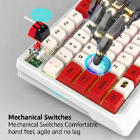 Clavier de jeu filaire confortable avec rétroéclairage RGB, anti-ghosting, design pratique, clavier mécanique pour le jeu quotidien