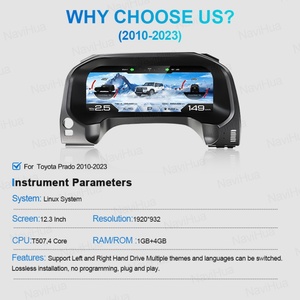 NaviHua 12.3" Auto Dashboard Gauges <b>Car</b> LCD Instrument <b>Digital</b> Cluster <b>for</b> Toyota Prado 2010 2023 Dashboard Cockpit <b>Speedometer</b> - Product Image 5