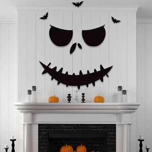 Autocollant mural en feutre Halloween : Citrouille, main de squelette, décoration de porte effrayante pour fête, accessoires pour maison et maison hantée - Product Image 4