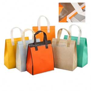 Sac isotherme promotionnel personnalisé avec logo, réutilisable, en non-tissé, pour le transport de repas, vente en gros - Product Image 3