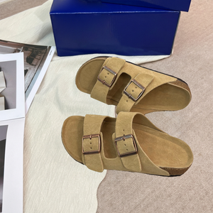 Sandalias de Corcho con Punta Abierta, Cómodas y Ajustables con Doble Hebilla, Plantilla de Gamuza Suave y Soporte para el Arco - Product Image 3