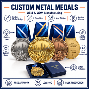 Medalla Personalizada para Finalistas de Maratón, Medalla de Premio para Eventos Deportivos Urbanos, Medalla Deportiva de Oro, Plata y Bronce, Fabricación OEM y ODM - Product Image 4