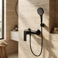 Robinet mural moderne en laiton chromé Ensemble de douche pour salle de bain Ensemble de douche Robinet de baignoire