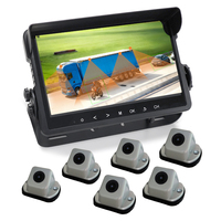 Système de caméra panoramique 360° 3D AHD 1080P 10,1 pouces 6 canaux pour camion, système de surveillance DVR pour voiture, camping-car, remorque