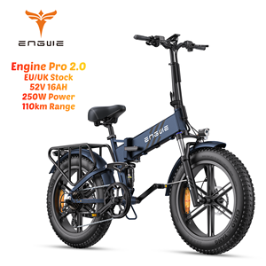 Bicicleta Eléctrica Plegable de Suspensión Completa de 250W con Cuadro de Aleación de Aluminio, Motor Trasero de 8 Velocidades Shimano y Neumáticos Anchos, Disponible en Stock en la UE/Reino Unido - Product Image 1