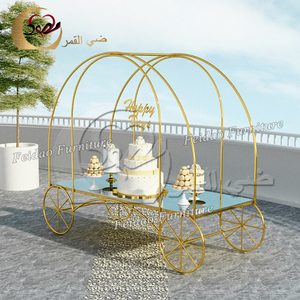 Gold Stainless Steel Modern Home Bar & Kitchen Dessert Candy Bar Cart <b>Party</b> Decoration - Product Image 3