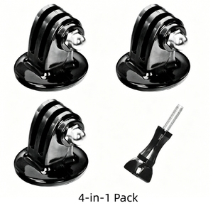 Adaptador de Montaje para Trípode (3 Piezas) + Tornillo Largo (1 Pieza), Conector de Base para Trípode de Cámara de Acción para <span class=keywords><strong>GoPro</strong></span> Hero 14/Insta360 X5/X4/DJI Osmo - Product Image 1