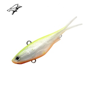 Oltre 20 Colori <span class=keywords><strong>di</strong></span> Esche Artificiali Morbide in TPR, Esca Vibrante con Ganci VMC, 95mm, Esca Morbida Vibrante per Pesca - Product Image 4