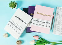 Carnet de notes en stock avec journal de lecture, composition de texte pour étudiant, enregistrement de 52 réactions à un livre ou à un article, vente en gros