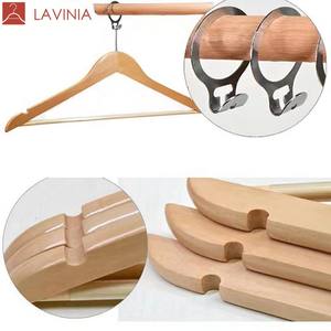 Lavinia Cintres de costume en bois <span class=keywords><strong>antivol</strong></span> de sécurité d'hôtel de qualité supérieure <span class=keywords><strong>Cintre</strong></span> à anneau personnalisable pour sacs Armoire pour garage - Product Image 2