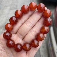 Toptan klasik stilisti takı seçim doğal akik taşı elastik bilezik 6/8/10/12mm boncuklu Carnelian kırmızı akik bilezik