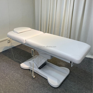 Lit de beauté électrique de luxe à double moteur, tête de lit réglable, lit de massage en cuir, lit de salon pour les cils, lit de soin du visage - Product Image 3