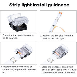 Connecteurs de bande lumineuse LED à extrémité unique 3528 2835 5050 8 mm 10 mm - Product Image 2