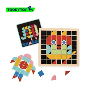 2024 New wooden toys Mosaic Variety Board puzzle Improve children's imagination