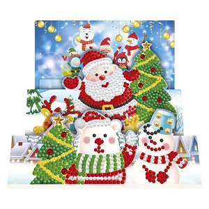8pcs Diamond Painting Greeting Card Special Shape Diamond Embroidery Christmas Cards Cross Stitch Craft