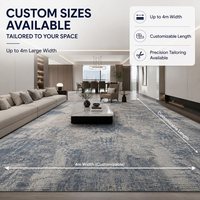 Tapis moderne 3D en polyester tissé Wilton, à poils hauts et bas de 12 mm, avec envers en jute naturel, pour hôtel de luxe et salon