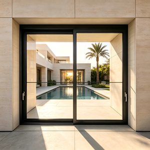 Puerta Corredera de Lujo Deioux con Marco Ultra Delgado y Perfil de Aluminio para Edificios Comerciales, Precio al por Mayor - Product Image 1