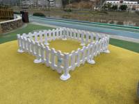 Panneaux de clôture de terrain de jeu intérieur en plastique blanc, parc pour bébé, aire de jeux souple pour l'arrière-cour, clôture colorée macaron, porte de clôture