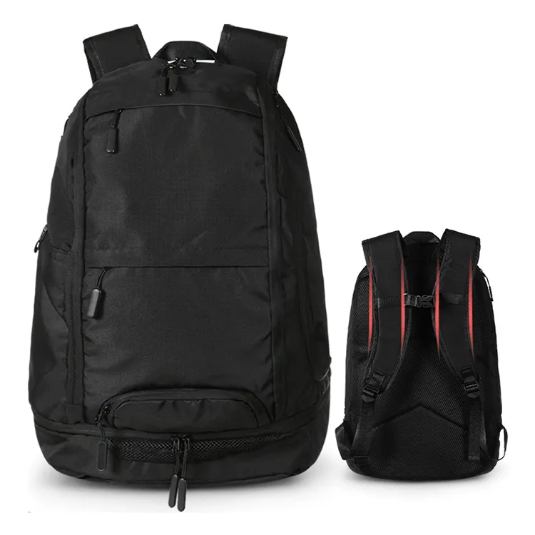 Customized Black Basketball Backpacks Large Soccer Bags Backpack School bag