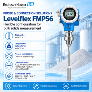 เซ็นเซอร์วัดระดับวัสดุแข็งแบบเรดาร์คลื่นนำทาง Endress+Hauser Levelflex FMP56 ความแม่นยำ 0.1% สำหรับวัสดุทึบ  รับสัญญาณ 4-20mA - Product Image 6