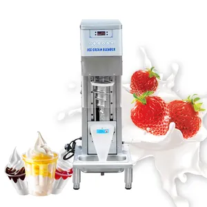 Mesin pengaduk es krim pembekuan buah Yogurt Swirl otomatis gelato buah kacang makanan ringan Mesin Penjual