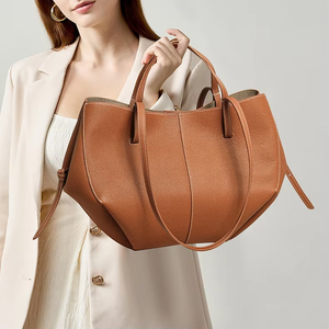 Borsa Tote da Donna in Pelle Pieno Fiore <span class=keywords><strong>Personalizzata</strong></span> di Alta Gamma, Borsa a Spalla Morbida di Lusso, Borsa a Mano da Donna in Vera Pelle di Grande Capacità, alla Moda - Product Image 2