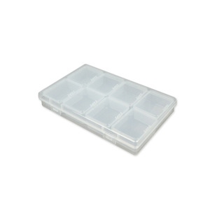Transparent Plastic <b>Storage</b> <b>Box</b> 4 Rows 8 Compartments Rectangular Office Organizer For <b>Small</b> Parts And Accessories - Product Image 5