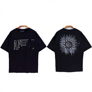 เสื้อยืดถักนิตติ้งผ้าฝ้าย 100% ยูนิเซ็กซ์ ขายดี คุณภาพสูง ทรงโอเวอร์ไซส์ แขนสั้น สตรีทแวร์ พิมพ์ลายตัวอักษรดิจิทัลตามสั่ง - Product Image 2