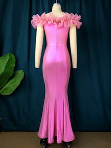 Elegante Afrikaanse avondjurken voor dames, off-shoulder bodycon lange jurken, gala jurken, Ankara outfits, dinerjurken - Product Image 3