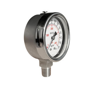 2.5 polegadas alta baixa ss todo o aço inoxidável glicerina preenchido medidor de pressão - Product Image 4