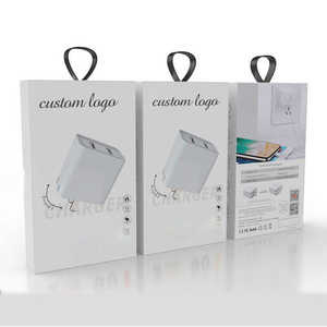 Boîte de téléphone portable en carton rigide imperméable haut de gamme en gros avec impression de logo personnalisé, fermeture magnétique et design avec fenêtre et poignée - Product Image 1