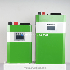 เครื่องแปลงไฟพลังงานแสงอาทิตย์แบบไฮบริดคลื่นไซน์บริสุทธิ์ 1kw 2kw 5kw 6kw 12v 24v 48v ติดผนัง แบบสองเอาต์พุต ใช้ในบ้านแบบออฟกริด - Product Image 1