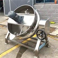 Chaudière de cuisson électrique à vapeur et à gaz de 300L/500L, inclinable, à double enveloppe, avec agitateurs et grattoirs