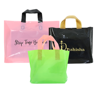 Sacs de faveur de fête en plastique pour anniversaire, sac de cadeau Pastel friandises bonbons avec poignées