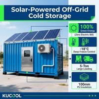 Conteneur frigorifique de 20 pieds à énergie solaire pour fruits, direct usine, avec panneaux solaires pour congélation et stockage à froid