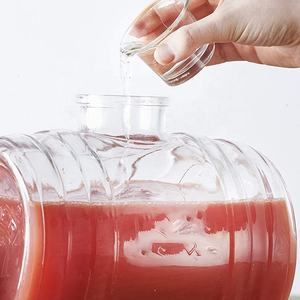 Dispensador de licor de barril, dosificador de bebidas de vidrio, 3,5 <span class=keywords><strong>L</strong></span>, transparente, con Base de madera - Product Image 3