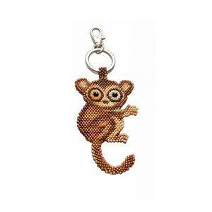 Personalisierter DIY Handgefertigter Tier-Taschenanhänger aus Perlen: Niedlicher <span class=keywords><strong>Tarsier</strong></span>-Lemur-Samenperlen-Taschenanhänger, Affen-Schlüsselanhänger – Großhandel - Product Image 3