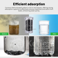 Charbon actif granulaire de coque de noix de coco 12x40 mesh pour la purification de l'eau, valeur d'iode élevée