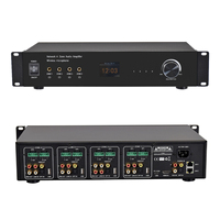 Amplificateur audio réseau haute performance en métal 4 zones 50W x 4 canaux avec récepteur WiFi/multiroom et télécommande sans fil pour la maison