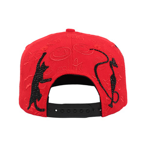 Casquette Snapback Tcap Chine 5 panneaux légèrement à visière, personnalisable avec strass et broderie - Product Image 5