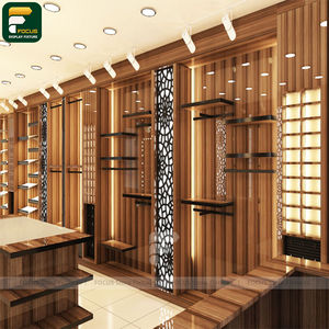 Expositor de Ropa Nórdico de Madera Natural con Gabinete Abierto para Presentación - Product Image 2