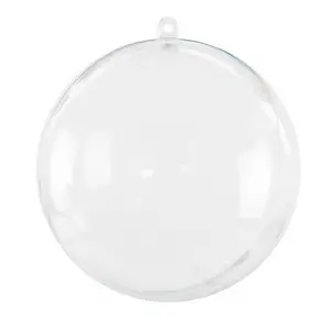 Boule ouverte et transparente en plastique et acrylique, décoration de noël, 4-20CM, 1 pièce, nouveauté