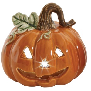 Couleur blanche en relief design maison vacances décor <span class=keywords><strong>pas</strong></span> <span class=keywords><strong>cher</strong></span> mignon personnalisé Halloween céramique citrouille bougie <span class=keywords><strong>lanterne</strong></span> bienvenue personnalisé - Product Image 3