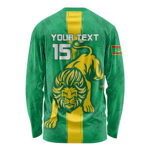 Maillot de football à manches longues Mauritanie, motif animalier personnalisé, t-shirt d'entraînement de football à séchage rapide, tee-shirt rétro pour homme - Product Image 2