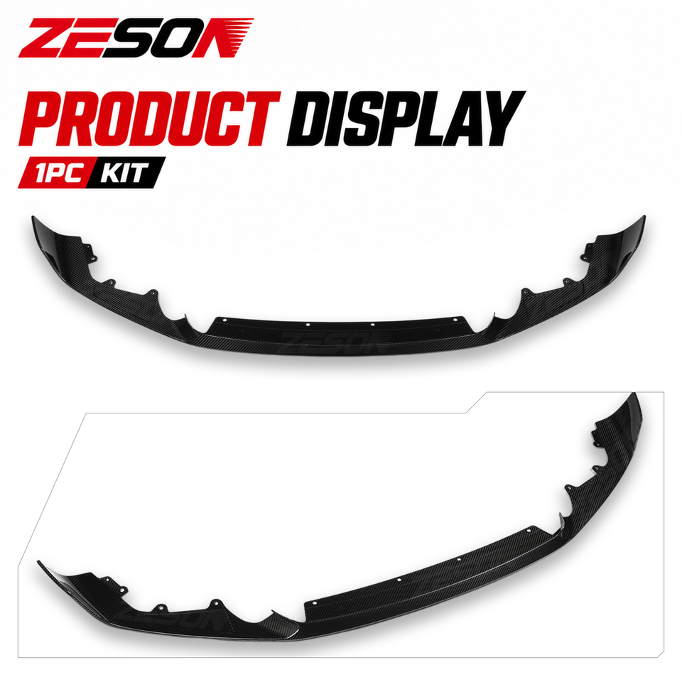 Mp Style Car ZESON MP Style Carbon Fiber Front Lip Front Bumper Splitter for BMW F87 ...