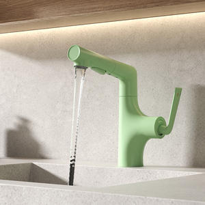 Grifo Telescópico Extraíble de Cobre, Monomando, Montado en el Encimera, con Válvula de Cerámica para Lavabo - Product Image 5