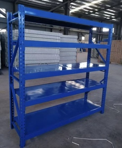 Industrial Medium Duty Steel Shelving 4-Layer Rack Corrosion Protection Powder Coating Snap-In Installation 1200mm Height - Product Image 2