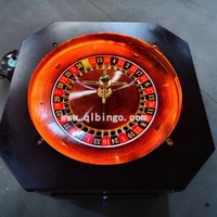 Ruleta profesional de madera maciza de 22 pulgadas, equipo de entretenimiento para lotería y dados, personalizable.