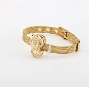 Stainless Steel Bracelet 316 Stainless Steel Bracelet With Gold Plated High-grade Diamond Set Fittings