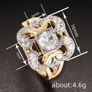 Anello Bicolore Stile Principessa per Donne, Elegante Gioiello da Dito alla Moda - Product Image 4